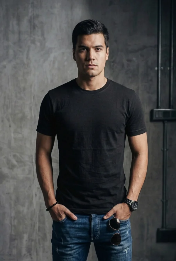 Polo Negro Hombre - Algodón Pima Premium - AyE Boutique