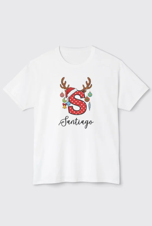 Polo Navideño Inicial Personalizada Algodón Pima | AyE