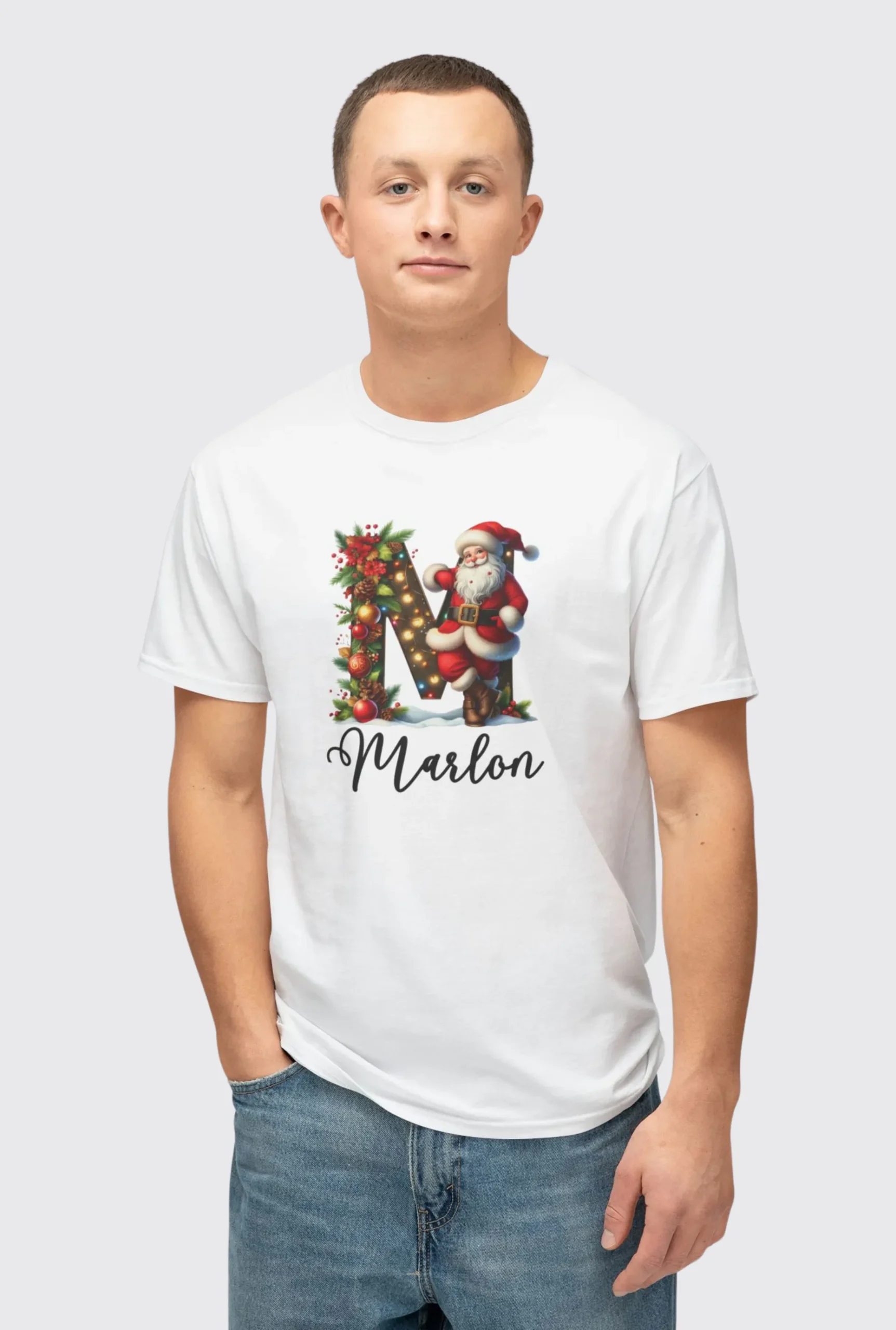 Polo Navideño Inicial Personalizada Algodón Pima | AyE Polo Navideño Inicial Personalizada Algodón Pima | AyE