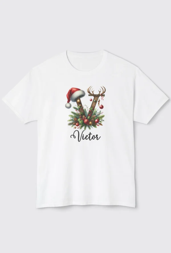 Polo Navideño Inicial Personalizada Algodón Pima | AyE