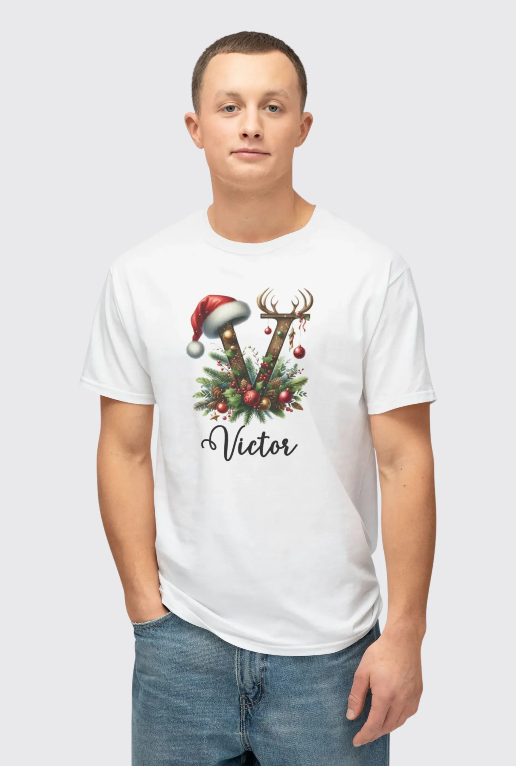 Polo Navideño Inicial Personalizada Algodón Pima | AyE Polo Navideño Inicial Personalizada Algodón Pima | AyE